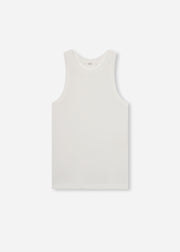 Sporty Tank in Cotton Jersey - Ivory - CO Collections